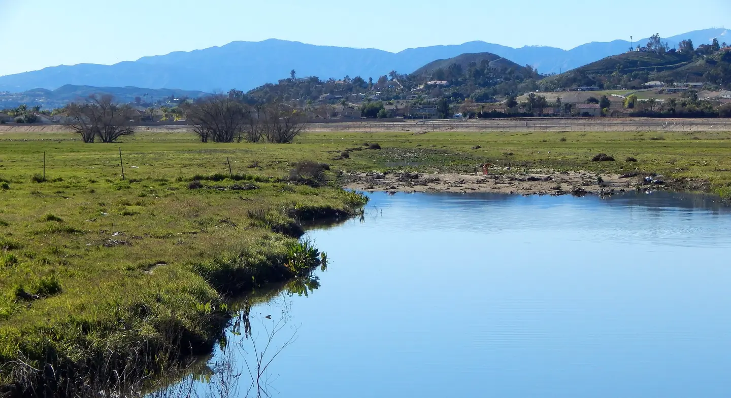 Salt Creek running through open land in Menifee