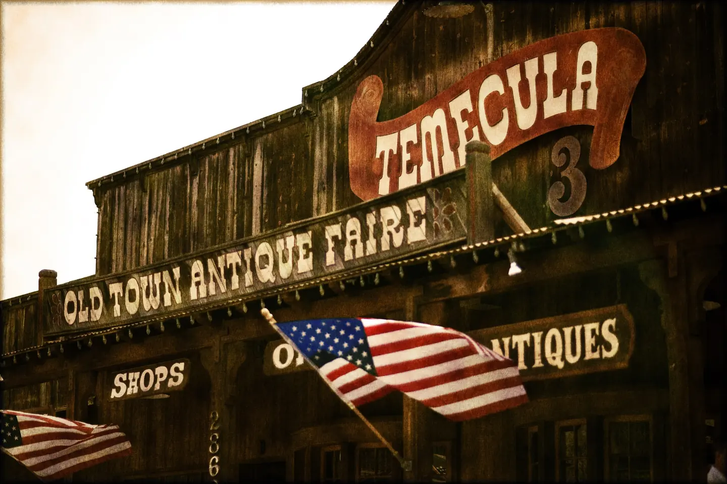The Old Town Antique Faire building on Front Street in Old Town Temecula